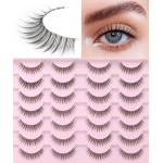 Kiromiro Eyelashes Wispy 10mm False Lashes Natural Look Soft 3D Mink Lashes Short Strip Lashes Pack
