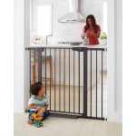 Cumbor 36 Extra Tall Baby Gate for Dogs and Kids with Wide 2-Way Door, 29.7- 46 Width, and Auto Close Personal Safety for Babies and Pets, Fits Doorways, Stairs, and Entryways, Black