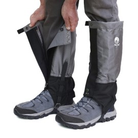Pike Trail Adjustable Leg Gaiters - Lightweight, Waterproof - Leg Guards for Men & Women - Hiking Essentials Ideal for Hunting, Trekking & Fishing - Overcast Grey - 1 Pair