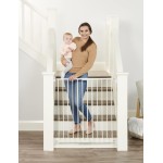 Regalo 2-in-1 Extra Tall Easy Swing Stairway and Hallway Walk Through Baby Gate, White, 24 - 40.5 Wide
