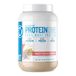 NutraOne ProteinOne Whey Protein Promote Recovery and Build Muscle with a Protein Shake Powder for Men & Women (Fruity Bites Cereal - 2 lbs.)