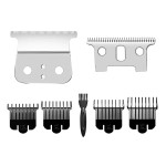 1 Pcs Replacement Blades Compatible with Andis 04710 and Andis 04521 hair Trimmer Compatible with Andis T Outliner & GTX Trimmer(sliver steel T blade + sliver steel blade)
