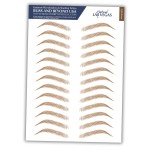 Bliss and Beyond USA | Waterproof Eyebrow Tattoo Stickers. A real hair stroke look. Hair replacement without surgery. Solution for hair loss. Bushy Tinted eyebrow tattoos. (New Las Vegas, Light Brown)
