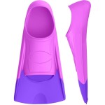 Gintenco Swim Fins, Kids Swim Training Fins for Lap Swimming, Travel Size Flippers with Mesh Bag, Silicone Swimming Fins for Kids Teens Adults Women Men