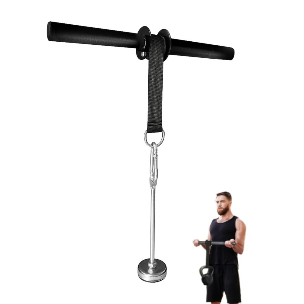 Yes4All Wrist & Forearm Blaster with soft foam grip handles, fits 1 standard & 2 Olympic weight plates, ideal for wrist/arm training and workouts (Black Strap)