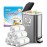 1.2 Gallon 210 Counts Strong Trash Bags Garbage Bags, Bathroom Trash Can Waste Basket Liners, Small Plastic Bags for home office kitchen, fit 5 Liter 5L, 1 Gal, Clear