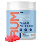 RAW Pre Workout Powder, Thavage (5 Peat, Red Gummy) - Chris Bumstead Sports Nutrition Supplement for Men & Women - Cbum Pre Workout for Working Out, Hydration, Mental Focus & Energy - 40 Servings