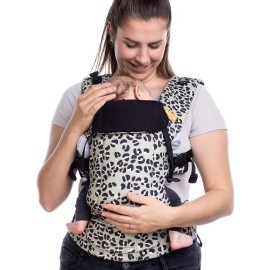 Beco Gemini Baby Carrier Newborn to Toddler - Front, Back and Hip Seat Carrier, Baby Carrier Backpack & Baby Front Carrier with Adjustable Seat, Ergonomic Baby Holder Carrier 7-35lbs (Jade Leopard)