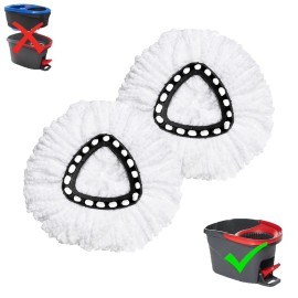 2 Pack Mop Replacement Heads for O-Ceda EasyWrin Spin Mop, Microfiber Spin Mop Refills, Easy Cleaning Mop Head Replacement