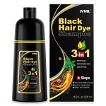 Ivnil Black Hair Dye Shampoo 3 in 1 Semi Permanent Hair Color Shampoo for Women & Men for Gray Hair Coverage, Natural Herbal Ingredients shampoo para pintar el cabello