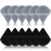 Maitys 12 Pcs Powder Puff Triangle for Face Makeup Cosmetic Loose Powder Puff Velour Soft Body Washable Reusable Foundation Sponge Wet Dry Makeup Tool for Women(Small,Black, Gray)