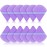 Maitys 12 Pcs Powder Puff Triangle for Face Makeup Cosmetic Loose Powder Puff Velour Soft Body Washable Reusable Foundation Sponge Wet Dry Makeup Tool for Women(Small,Purple)