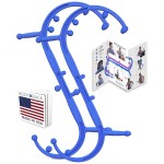 Body Back Buddy Elite Trigger Point Massage Tool, Neck and Back Massager Handheld, Manual Self Massager, Massage Cane, Muscle Knot Remover with Instructions, 2-Pack Bundle (Blue)