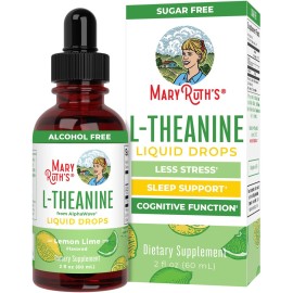 MaryRuth\'s L Theanine 200mg Liquid Drops | Mood Support for Adults & Kids | Focus Supplement | Natural Sleep Support | Vegan | Non-GMO | Gluten Free | 30 Servings
