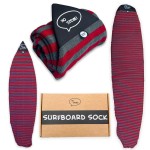 Ho Stevie! Surfboard Sock Cover - Light Protective Bag for your Surf Board (Red and Gray, 9\'0)