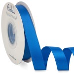 Ribbli Royal Blue Satin Ribbon 5/8 inch x Continuous 25 Yards,Double Faced Satin Use for Craft, Gift Wrapping, Christmas Ornaments, Hair Bows, Bouquet Bows