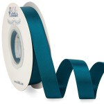 Ribbli Teal Satin Ribbon 5/8 inch x Continuous 25 Yards,Double Faced Satin Use for Craft, Gift Wrapping, Christmas Ornaments, Hair Bows, Bouquet Bows