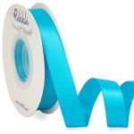 Ribbli Turquoise Blue Satin Ribbon 5/8 inch x Continuous 25 Yards,Double Faced Satin Use for Craft, Gift Wrapping, Christmas Ornaments, Hair Bows, Bouquet Bows