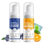 Teeth Whitening Toothpaste with Fluoride, Mousse Foam Toothpaste, 2 Pack Foam Toothpaste for U-Shape Electric Toothbrush, Oral Care-Toothpaste Replacement Natural Mouth Wash Water