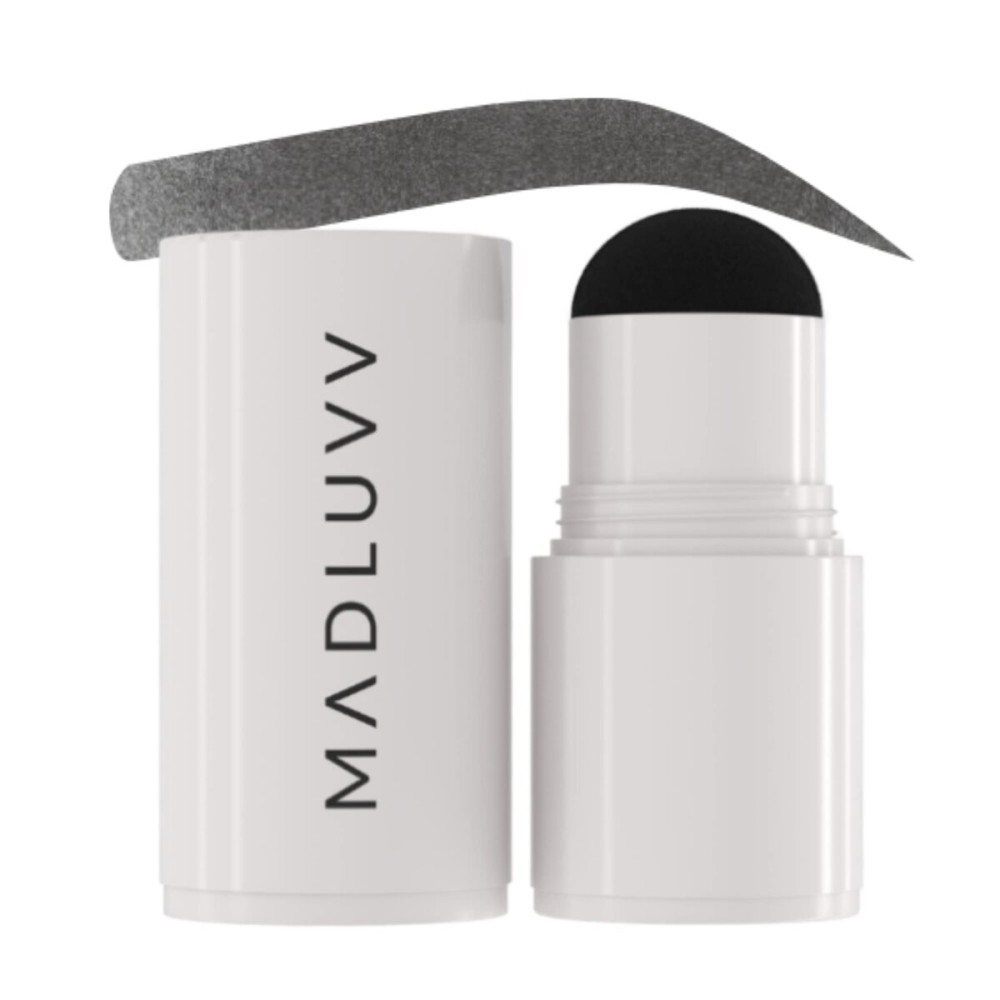 MADLUVV Brow Stamp Refill* - Color Stamp for Brows & Root Touch Up for Women & Men, Instantly Conceal Hair Loss, Grey Hair, Thinning Hair with Stain-Proof/Smudge-Proof Powder Formula (Nearly Black)