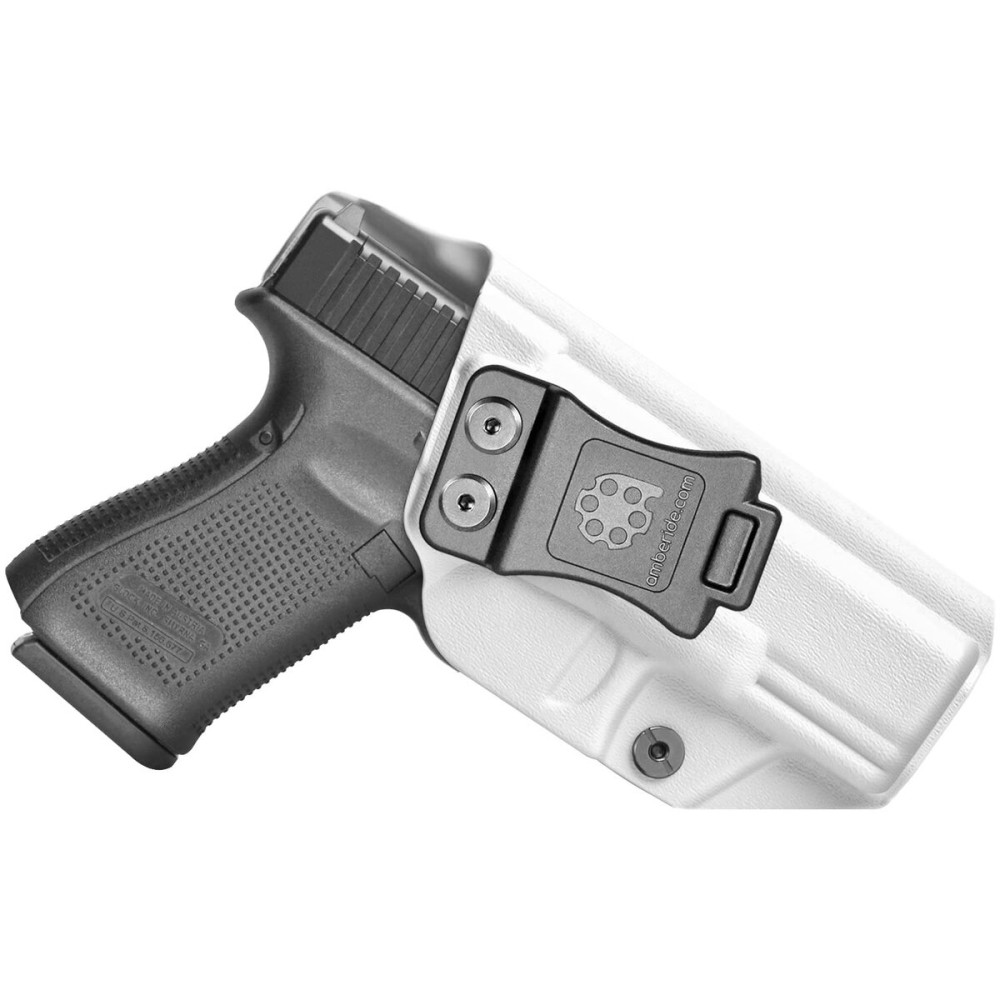 Glock19 19X 44 45 23 32 Holster IWB OWB Kydex Holster Custom Fit: Glock 19 19X 44 45 23 32 (Gen 1-5) Pistol - Inside Waistband Concealed Carry - Adj. Cant & \'Posi-Click\' Retention - No Wear No Jitter