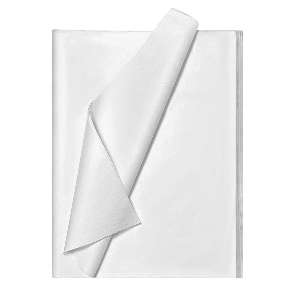Bobobag 100 Sheets 20X14 White Tissue Paper for Gift Bags, Recyclable Gift Wrapping Paper, Christmas Tissue Paper Holiday Arts Craft Decoration