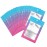 100 Pcs Resealable Mylar Bags, Gradient Color Food Storage Bags, Zip Bag Foil Bags Packaging Pouch for Food Storage, Sample, Small Business (Blue Pink, 2.7 X 3.9 Inch)