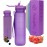 Hydracy Water Bottle with Times to Drink & Straw - Large 32 Oz BPA Free Motivational Water Bottle & No Sweat Sleeve -Leak Proof Gym Bottle with Time Marker - Ideal for Fitness, Sports & Outdoors