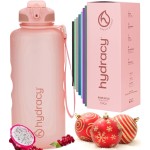 Hydracy 2L Large Water Bottle, Shatterproof, BPA Free Tritan Plastic, Leakproof, Zero Condensation, With Detachable Carry Strap, Spillproof Lid, Convenient Silicon Spout, Ideal for Gym, Yoga