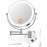 Gospire 9 Wall Mounted Lighted Magnifying Mirror, 1X/10X Magnification Double-Sided LED Bathroom Mirror, 3 Color Lights & Stepless Dimming with Touch Sensor, Extendable Arm 360 Swivel for Shaving