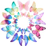 Boao 18 Pieces Glitter Butterfly Hair Clips for Girls Teens Women Hair Accessories (Elegant Style)