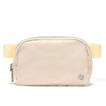 Pander Fanny Pack Crossbody Bags for Women, 1L Mini Bum Bag with Adjustable Strap for Outdoors Workout Traveling Running (Natural).