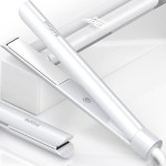 Bekind Apex 2-in-1 Hair Straightener Flat Iron | 1 460F Straightener & Curler for All Hairstyles | UltraSmooth Tech | 15s Fast Heating & Temp Memory | Gift Set for Girls Women (Arctic White)