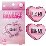 BioSwiss Bandages, Valentine Heart Shaped Self Adhesive Bandage Set, Latex Free, Sterile Wound Care, 24 Count