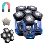 WAHFOX 6 Magnetic Blades for Head Shaver Replacement Blades (Magnetic Interface Unique) Head Shaver Replacement Heads