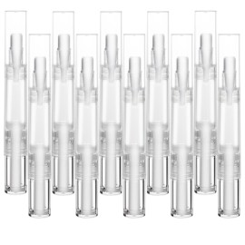 UPZIGS 10 pcs 5ml Empty Cuticle Oil Pen, Nail Oil Twist Pen with Brush, Eyelash Growth Liquid Tube, Cosmetic Lip Gloss Container