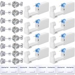 Novopiercing 24 Pcs Ear Piercing Kit: Disposable Ear Piercing Gun Kit with 8 Guns, 8 Pcs Earrings Stud, 8 Pcs Cleaning Pads