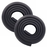 M2cbridge L Shape Extra Thick Furniture Table Edge Protectors Foam Baby Safety Bumper Guard 6.5 Ft (Black (6.5ft x 2))