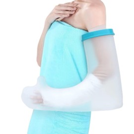 VALLEYWIND Waterproof Arm Cast Cover for Shower Adult Full Arm Cast Protector Watertight Seal to Keep Bandage Dry for Broken Arms, Hands, Wrists, Elbows, Finger