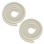 M2cbridge U Shape Extra Thick Furniture Table Edge Protectors Foam Baby Safety Bumper Guard 6.5 Ft (Off White (6.5ft x 2))