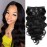 Body Wave Brazilian Clip in Hair Extensions Human Hair 8Pcs Remy Hair Extensions Clip ins for Black Women with 18Clips 120g (18inch, Natural Black)