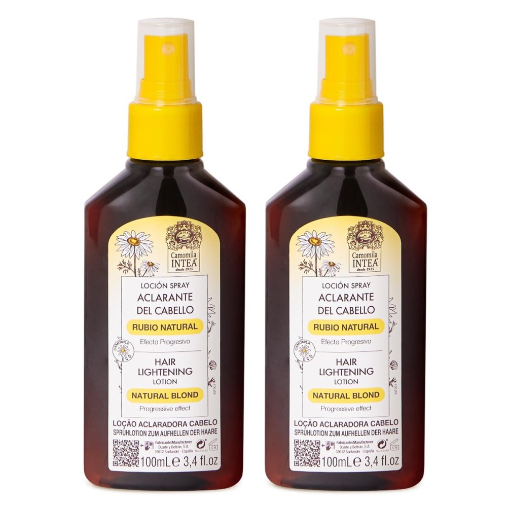 Camomila Intea Natural Blonde - Hair Lightener Spray with Chamomile Extract - Go blonder with this Gentle Color Hair Spray - No Ammonia or Parabens - Up to 4 Lighter Tones - 3.4oz (2 Pack)
