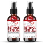 Retinol Serum by Eva Naturals - 2.5% Retinol Serum for Face with Hyaluronic Acid, Vitamin E & Organic Aloe - Retinol Face Serum that Reduce Wrinkles, Fine Lines & Dark Spots - Anti Aging Serum, 2 Pack
