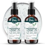 Eva Naturals Niacinamide 12% + Zinc Serum for Face - Dark Spot Remover, Pore Minimizer, Redness Relief, Hydrating Vitamin B3 with Botanical Hyaluronic Acid, Anti-Aging Serum for Clear Skin (2 Pack)