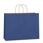 BagDream 16x6x12 Inches 50Pcs Kraft Paper Bags with Handles Bulk, Large Gift Bags for Shopping, Grocery, Retai, Merchandise, Party Favor Gifts, Recyclable Navy Blue Paper Sacks