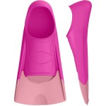 Gintenco Swim Fins, Kids Swim Training Fins for Lap Swimming, Travel Size Flippers with Mesh Bag, Silicone Swimming Fins for Kids Teens Adults Women Men