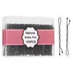 Vaincre Black Bobby Pin for Buns, 150 Count Hair Pins Bulk with Storage Case, Pain-Free Hair Clips for Women and Girls (Black, 2 inch)