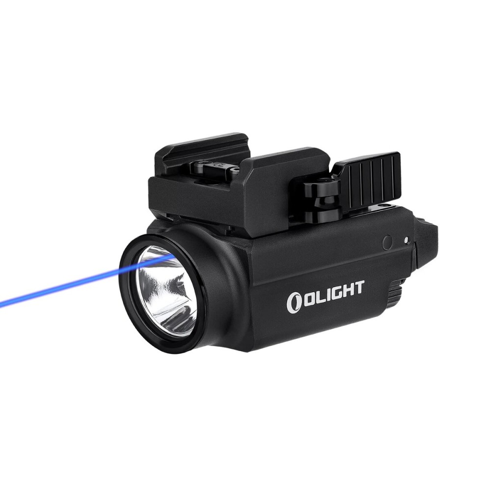 OLIGHT Baldr S Blue Beam 800 Lumens Magnetic USB Rechargeable Tactical Flashlight with White LED Combo, Compact Rail Mounted Light with 1913 or GL Rail, Battery Included (Black)