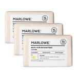 MARLOWE. No. 102 Body Scrub Soap 7 oz (3 Bars), Santal, Exfoliating Soap Bar with Shea Butter, Olive Oil & Green Tea Extracts, Cleanses, Smooths & Revitalizes Skin, Warm Amber, Spice & Citron Scent