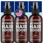 Moerie Ultimate Hair Boost Spray Designed to Strengthen Hair & Restore Scalp Health - 100% Natural Hair Serum for Hair Boost with over 100 Minerals, Vitamins & Amino acids - Fresh Scent - Triple Set
